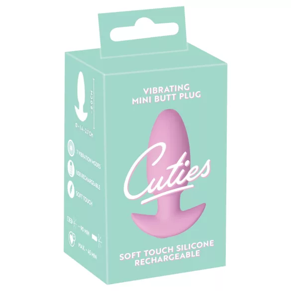 Cuties Mini - vibrerende buttplug - klein formaat - siliconen - roze
