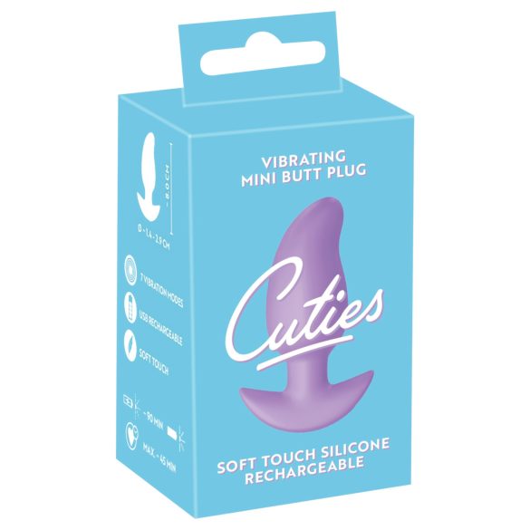Cuties Mini - vibrerende buttplug - klein formaat - siliconen - paars