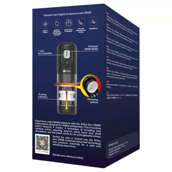 Snail Vibe Ikon Spark - automatische masturbator - zwart