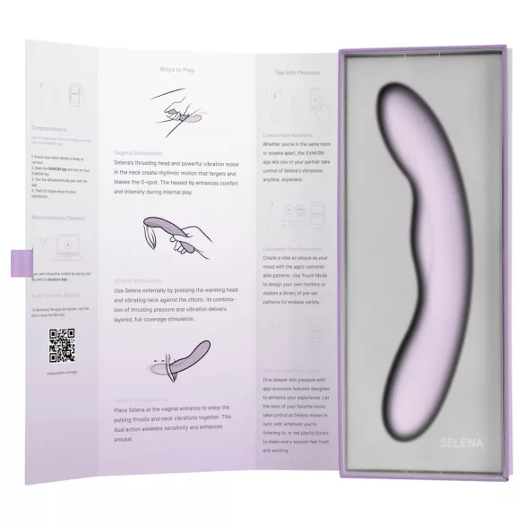Svakom Selena - verwarmende, stotende G-puntvibrator (paars)