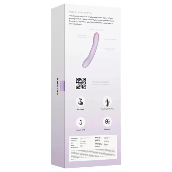 Svakom Selena - verwarmende, stotende G-puntvibrator (paars)