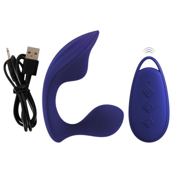 SMILE - vibrator met afstandsbediening - anaal en slip - blauw