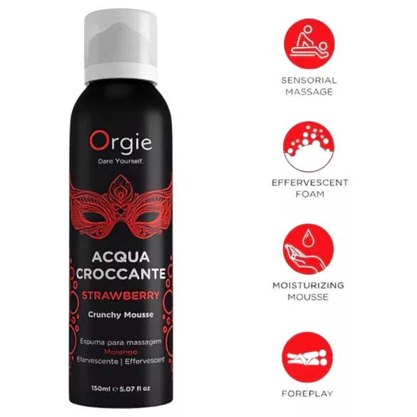 Orgie - massage schuim - aardbei - 150ml