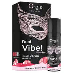   Orgie Dual Vibe - Unisex vloeibare vibrator - Aardbei - Gin Tonic (15ml)