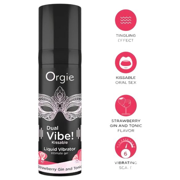 Orgie - Unisex vloeibare vibrator - Eper Gin Tonic - 15ml