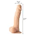 Willie City Luxe - levensechte siliconen dildo (huidskleur) - 23 cm