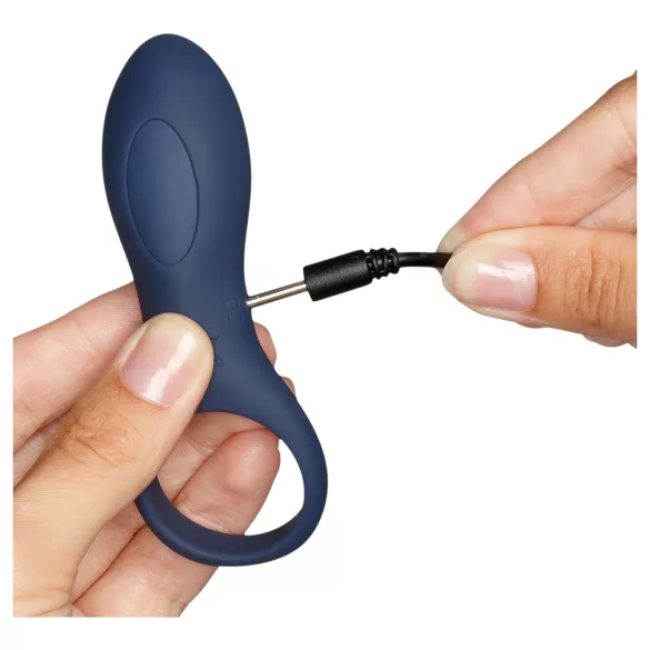 Amaysin - oplaadbare vibrerende penisring (blauw)