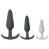 Amaysin - siliconen anal plug set (zwart en groen) - 3 stuks