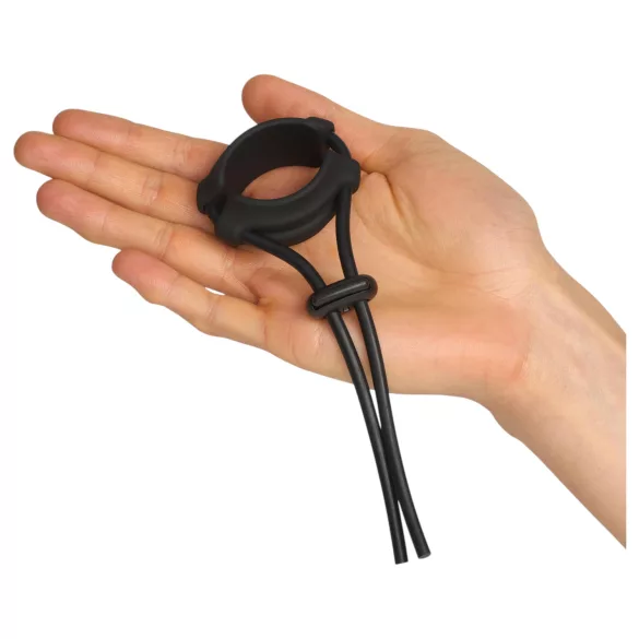 MR.MEMBR Tense - verstelbare lasso penisring (zwart)