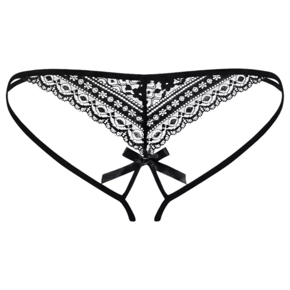 Obsessive Picantina - damesstring met dubbele bandjes - zwart - L/XL