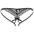Obsessive Picantina - damesstring met dubbele bandjes - zwart - L/XL