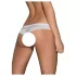 Obsessive Alabastra - open dames string - bloemen kant strikje - wit - L/XL