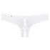 Obsessive Alabastra - open dames string - bloemen kant strikje - wit - L/XL