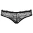 Obsessive Frivolla - pikante kanten slip voor dames - zwart - L/XL