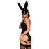 Obsessive - bunny kostuum - sexy outfit - zwart - L/XL