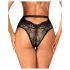 Obsessive Olvidia - bloemenpatroon versierde slip (zwart) - M/L