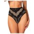 Obsessive Olvidia - bloemen slip met versiering (zwart) - M/L