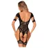 Obsessive - open net body met patroon - zwart - S-L