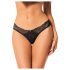 Obsessive Bella Rou - bloemenmotief slipje (zwart) - M/L