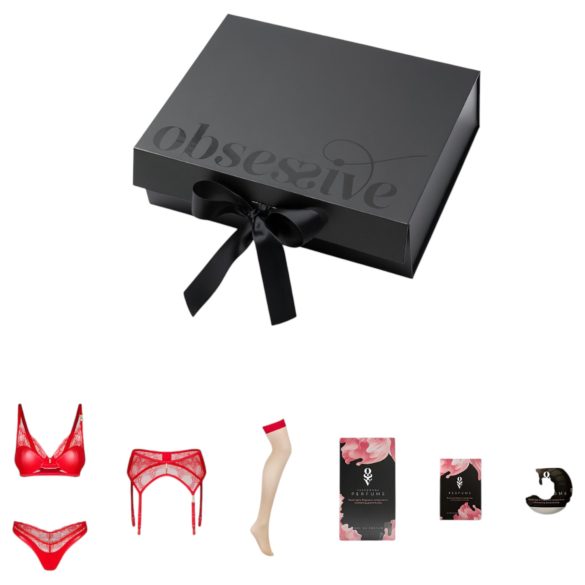 Obsessive Aloisa - lingerie cadeau box - 6-delig - rood