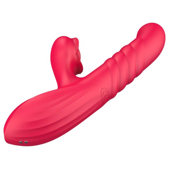 Sweet Play - vibrator met stootfunctie en clitorisstimulatie - siliconen - roze