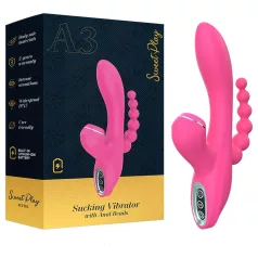   Erospace Sweet Play - G-punt vibrator met anaalsonde en zuigfunctie (roze)