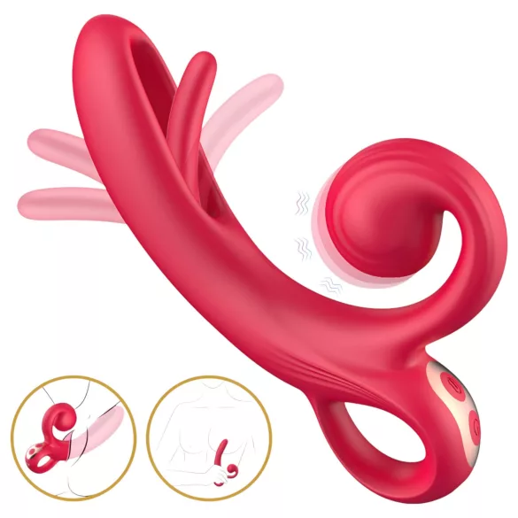 Sweet Play - rabbit vibrator - clitorisstimulatie - siliconen rood