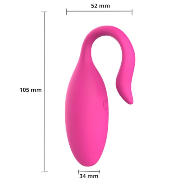 Erospace Sweet Play - draagbaar, app-gestuurd vibratie-eitje (roze)