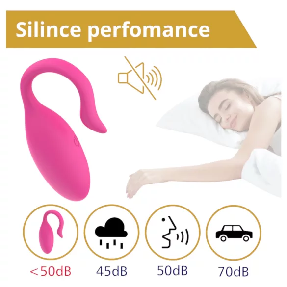 Erospace Sweet Play - draagbaar, app-gestuurd vibratie-eitje (roze)