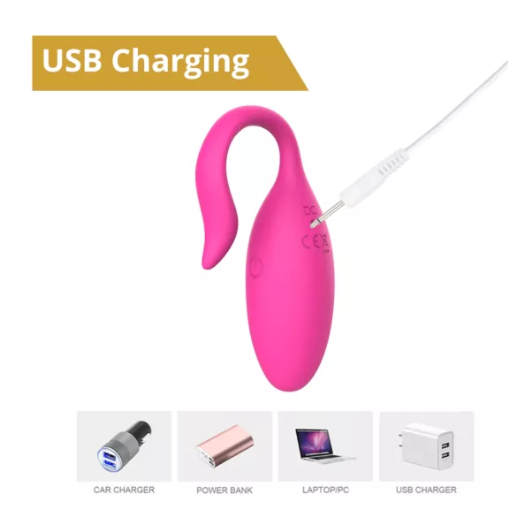 Erospace Sweet Play - draagbaar, app-gestuurd vibratie-eitje (roze)