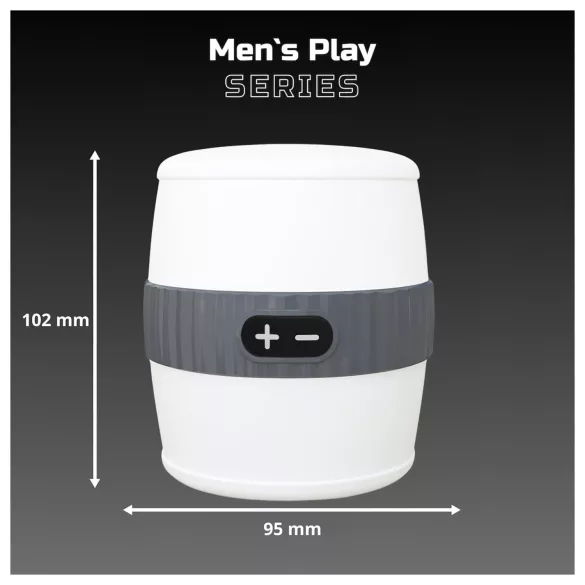 Erospace Men's Play - discrete vibrerende masturbator voor mannen (wit)