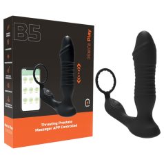 Men's Play - slimme, duwende anaalvibrator (zwart)