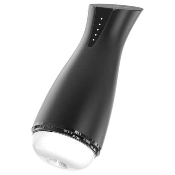 Men's Play - masturbator met zuig- en trilfunctie - verwarmd - zwart