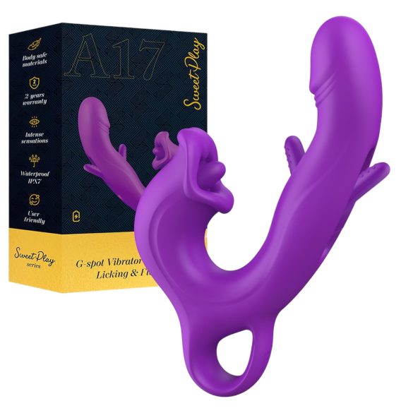 Sweet Play - G-spot vibrator met likbeweging - paars