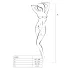 Passion BS008 - lingerie set - kanten strikdetails - wit - S-L