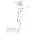 Passion BS010 - open netstof catsuit - wit - S-L