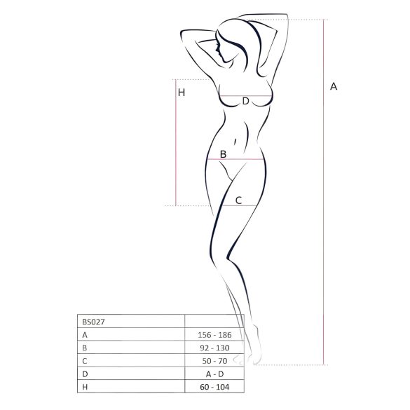 Passion BS027 - net mini-jurkje (wit) - S-L