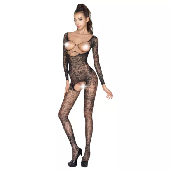 Passion BS031 - open catsuit - zwart - S-L