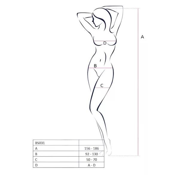 Passion BS031 - rode open catsuit (S-L)