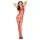 Passion BS032 - rood netoverall met open design van gaas (S-L)