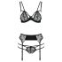 Passion Floris - lingerie set - zwart