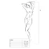 Passion BS050 - lingerie set - hartjes en bloemen motief - wit - S-L