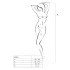 Passion BS052 - opengewerkte net catsuit - zwart - S-L