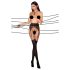 Passion Ti Open 003 - hold-up panty - open kruis - zwart