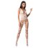Passion BS058 - open bikini catsuit - wit netstof - S-L