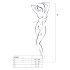 Passion BS069 - versierde open net catsuit (rood) - S-L