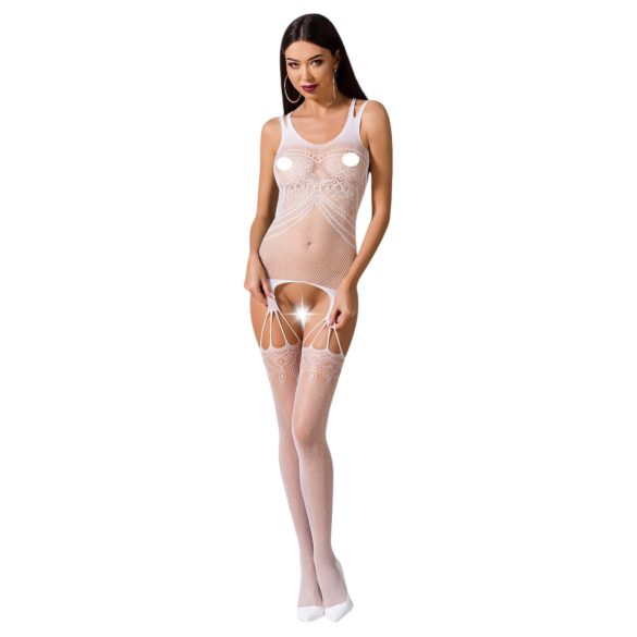 Passion BS070 - Dubbelbandige Netset (Wit) - S-L