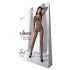 Passion BS077 - Lange mouw mesh jumpsuit (zwart) - S-L