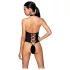 Passion Nancy - open kruisband body - zwart - L/XL
