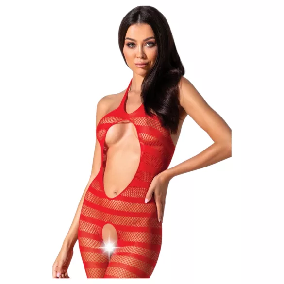 Passion BS081 - halter jumpsuit capri - rood (S-L)